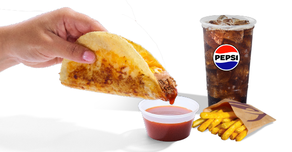 Combo Shredded Beef Dipping Taco